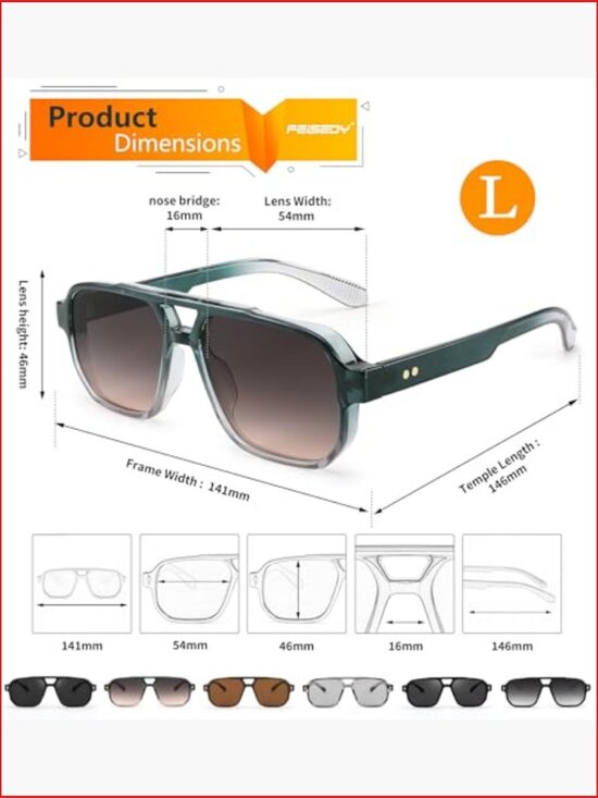 70s Retro Square Aviator Sunglasses UV400 Protection Small Rectangle Vintage main image 6